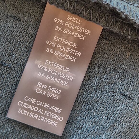 Calvin Klein Textured Dark Green Short Sleeve Shift Dress Floral Pretty Size 12 - Picture 5 of 11